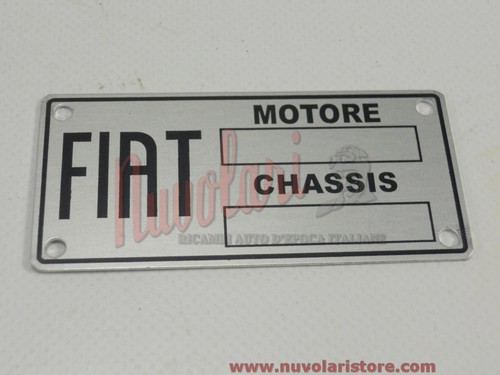 Etichetta identificativa fiat - identificativa,